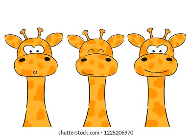 Cute giraffe print for kids. Vector illustration.
