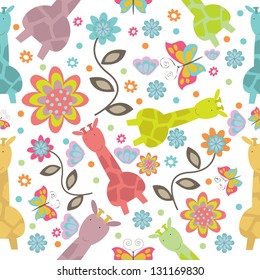cute giraffe seamless