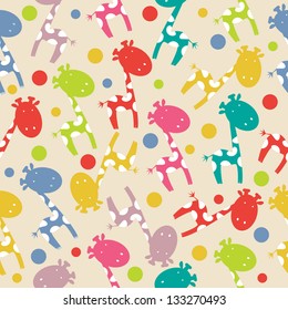 cute giraffe seamless