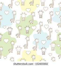 cute giraffe seamless