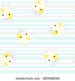 Cute girafa sin fisuras. El diseño de la ducha para bebés. Se puede utilizar un patrón sin soldadura para papeles pintados, rellenos de patrones, texturas superficiales
