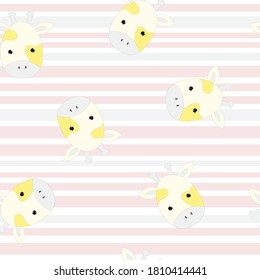 Cute girafa sin fisuras. El diseño de la ducha para bebés. Se puede utilizar un patrón sin soldadura para papeles pintados, rellenos de patrones, texturas superficiales