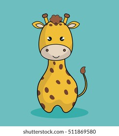 cute giraffe stuffed icon