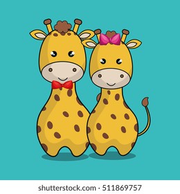 cute giraffe stuffed icon