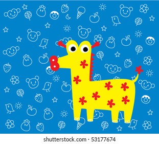 cute giraffe tag