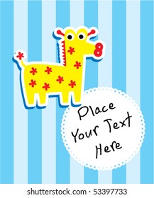 cute giraffe tag