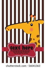Cute giraffe with text 3