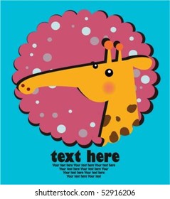Cute giraffe with text 9.5