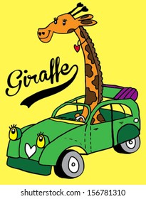 cute giraffe vector