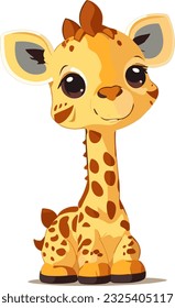 Cute Giraffe, Vektordesign-Cartoon