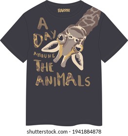 cute giraffe vector graphic pattern 