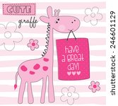 cute giraffe vector illustration