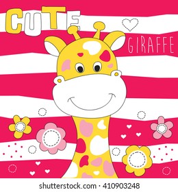 cute giraffe vector illustration