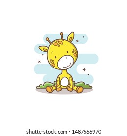 cute giraffe vector illustration,eps 10