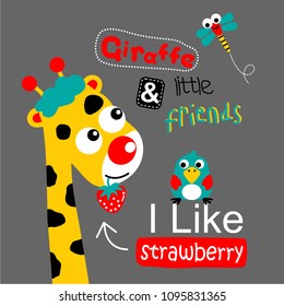 cute giraffe,vector illustration