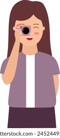 Cute Girl Activity Vector Illustration