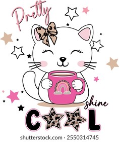 cute girl animal design love