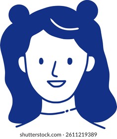 cute girl avatar image vector