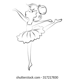 cute girl ballerina