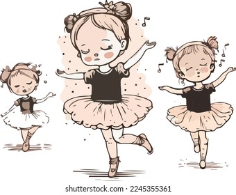 A Cute girl ballet dancer 