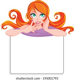 cute girl banner