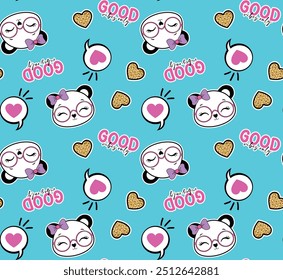 cute girl bear patterns design