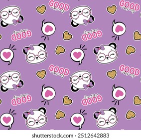 cute girl bear patterns design