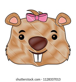 cute girl beaver funny animal