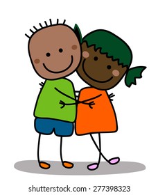cute girl and boy