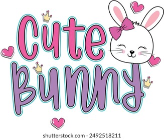 cute girl bunny graphic tees for girl