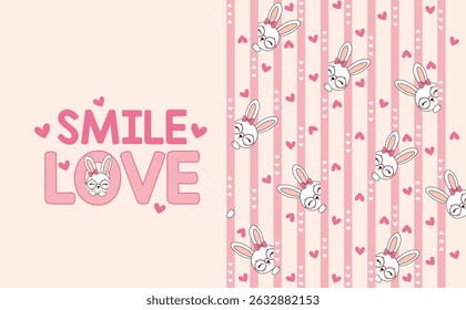 cute girl bunny love design
