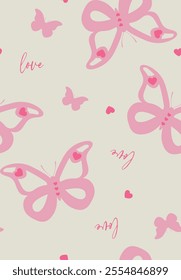 cute girl butterfly patterns love