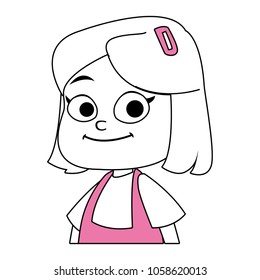 Cute girl cartoon