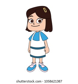 Cute girl cartoon