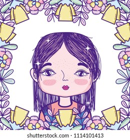Cute girl cartoon