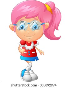 Cute girl cartoon