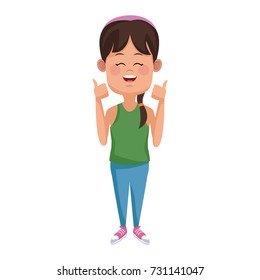 Cute girl cartoon