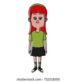 Cute girl cartoon