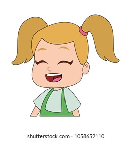 Cute girl cartoon with book