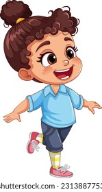 Cute Girl Cartoon Character illustration
