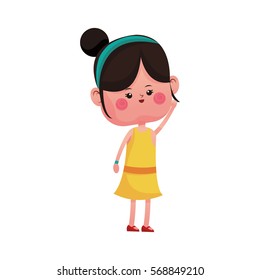 cute girl cartoon icon