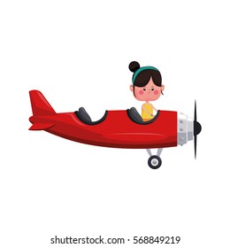 cute girl cartoon icon