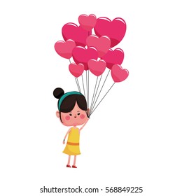 cute girl cartoon icon