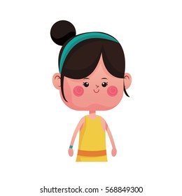 cute girl cartoon icon