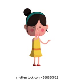 cute girl cartoon icon