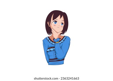 Cute Girl Character Design Illustration