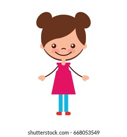 cute girl character icon