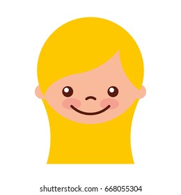 cute girl character icon