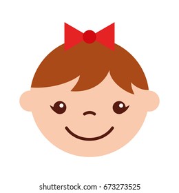 cute girl character icon