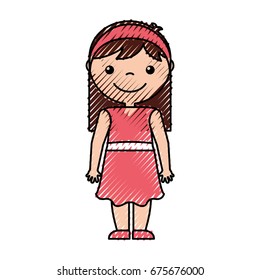 cute girl character icon